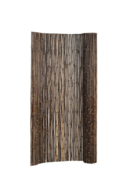 WV Bamboescherm op rol zwart 180 x 180 c
