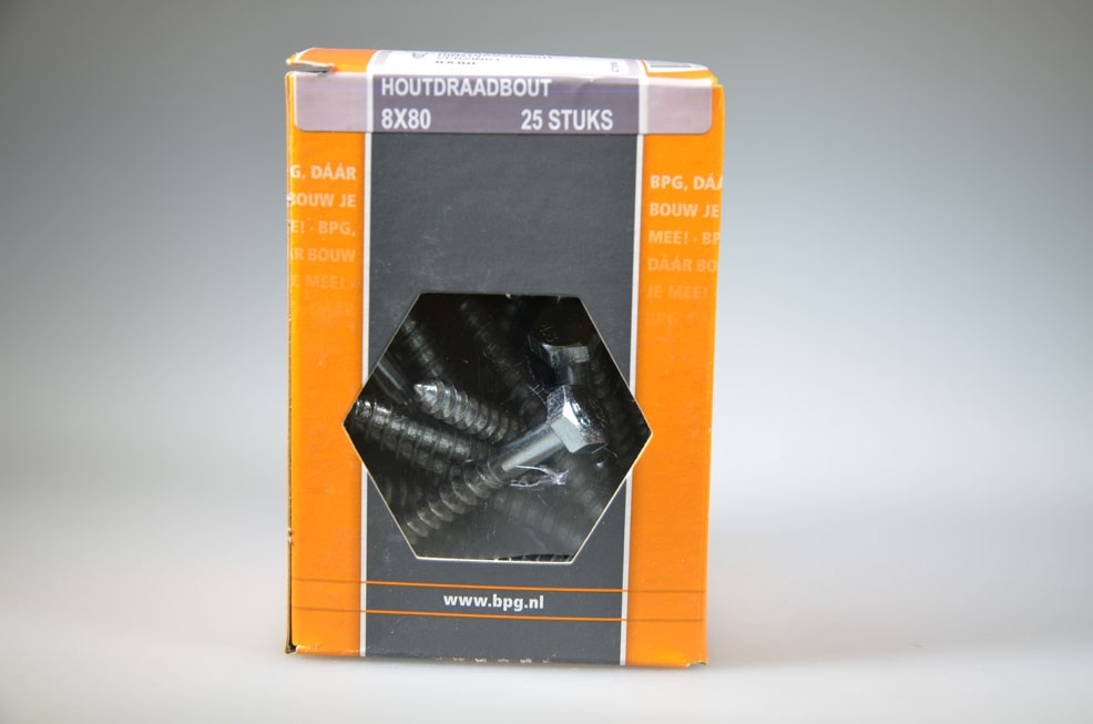 houtdraadbout 8x80...