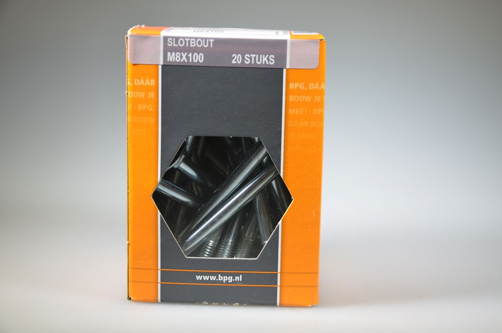 slotbout M8x100 metrisch...