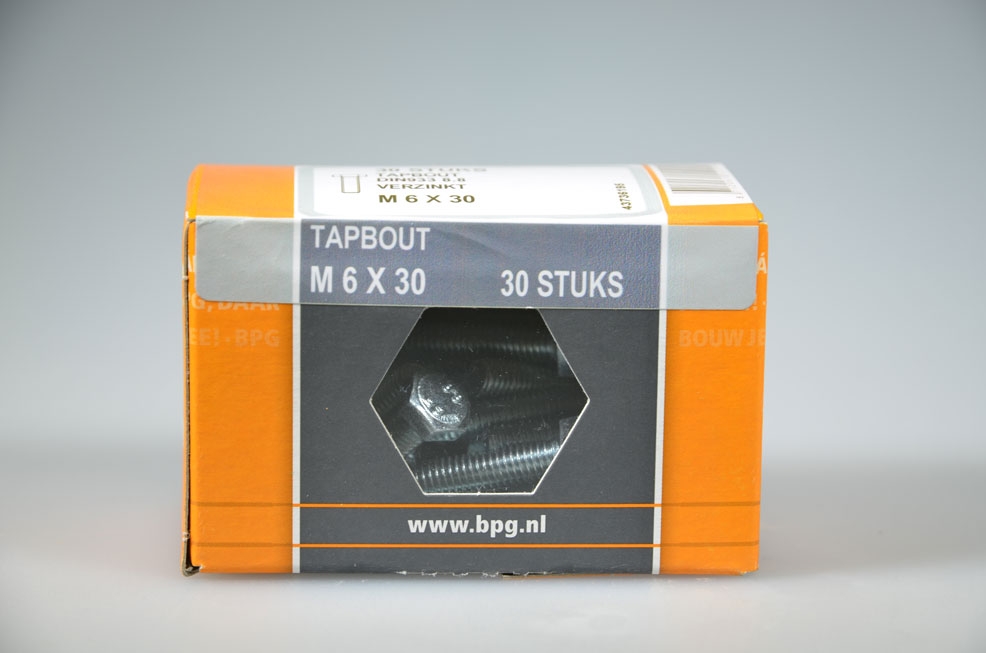 tapbout M6x30 zeskantkop...