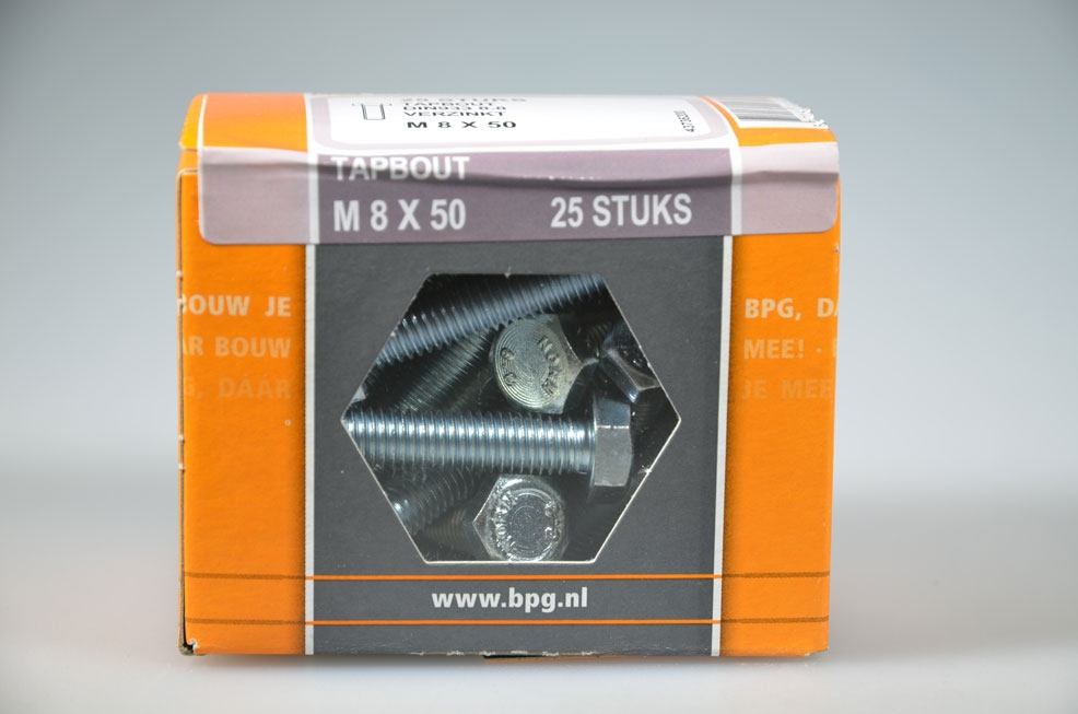 tapbout M8x50 zeskantkop...