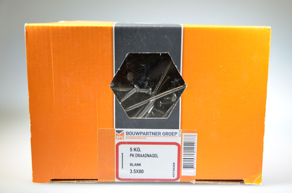 draadnagel 3.5x80 platte...