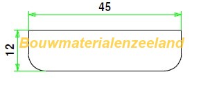 Koplat recht KR hardhout...