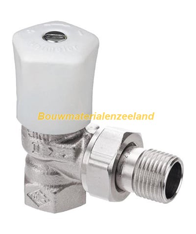Radiatorkraan 1/2" haaks...